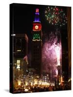 Fireworks Show is Part of the New Year Celebration Along the 16th Street Mall in Downtown Denver-null-Stretched Canvas