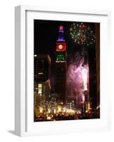 Fireworks Show is Part of the New Year Celebration Along the 16th Street Mall in Downtown Denver-null-Framed Photographic Print