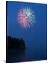 Fireworks, Split Rock Lighthouse, Minnesota, USA-Peter Hawkins-Stretched Canvas