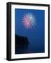 Fireworks, Split Rock Lighthouse, Minnesota, USA-Peter Hawkins-Framed Photographic Print