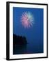 Fireworks, Split Rock Lighthouse, Minnesota, USA-Peter Hawkins-Framed Photographic Print
