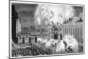 Fireworks, Strasbourg, 1744-null-Mounted Giclee Print