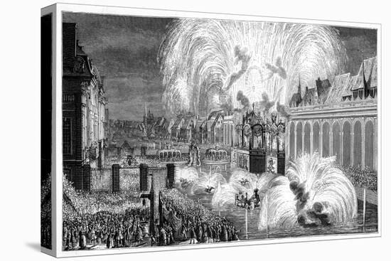 Fireworks, Strasbourg, 1744-null-Stretched Canvas