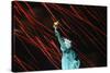 Fireworks Surrounding Statue of Liberty-Joe Polimeni-Stretched Canvas