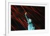 Fireworks Surrounding Statue of Liberty-Joe Polimeni-Framed Photographic Print