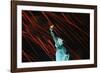 Fireworks Surrounding Statue of Liberty-Joe Polimeni-Framed Photographic Print