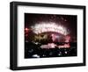 Fireworks That Flash Above Sydney Harbour Bridge and Opera House During New Year Celebrations-null-Framed Photographic Print