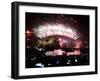 Fireworks That Flash Above Sydney Harbour Bridge and Opera House During New Year Celebrations-null-Framed Photographic Print