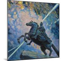 Fireworks. the Bronze Horseman-Boris Michaylovich Kustodiev-Mounted Giclee Print