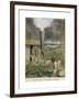 Firing a Cannon into Clouds to Prevent a Hail Storm, 1901-null-Framed Giclee Print