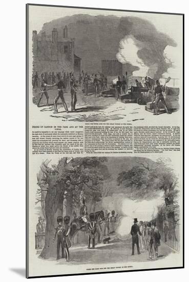 Firing of Cannon in the Park and at the Tower-null-Mounted Giclee Print