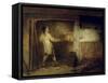 Firing Pottery-William Redmore Bigg-Framed Stretched Canvas