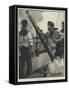 Firing Rockets on Board HMS Monarch-William Heysham Overend-Framed Stretched Canvas