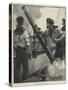 Firing Rockets on Board HMS Monarch-William Heysham Overend-Stretched Canvas