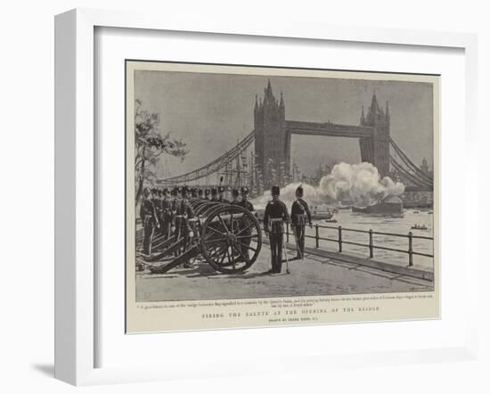 Firing the Salute at the Opening of the Bridge-Frank Dadd-Framed Giclee Print