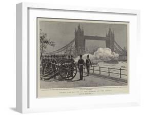 Firing the Salute at the Opening of the Bridge-Frank Dadd-Framed Giclee Print