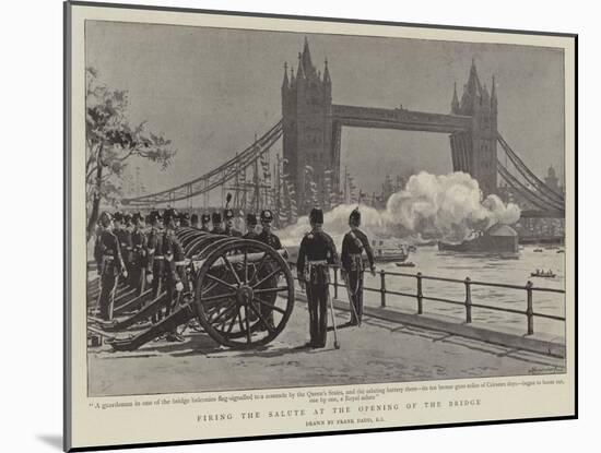 Firing the Salute at the Opening of the Bridge-Frank Dadd-Mounted Giclee Print