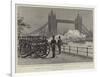 Firing the Salute at the Opening of the Bridge-Frank Dadd-Framed Giclee Print