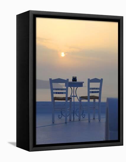 Firostefani, Santorini, Cyclades Islands, Greek Islands, Greece, Europe-Hans Peter Merten-Framed Stretched Canvas