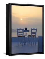 Firostefani, Santorini, Cyclades Islands, Greek Islands, Greece, Europe-Hans Peter Merten-Framed Stretched Canvas