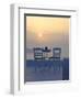 Firostefani, Santorini, Cyclades Islands, Greek Islands, Greece, Europe-Hans Peter Merten-Framed Premium Photographic Print