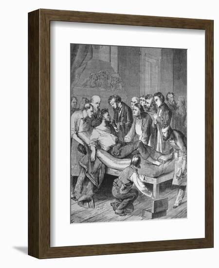 First Administration of Ether to a Patient to Undergo Surgery in Boston in 1846-null-Framed Art Print