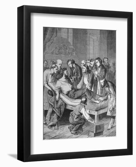 First Administration of Ether to a Patient to Undergo Surgery in Boston in 1846-null-Framed Art Print