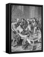 First Administration of Ether to a Patient to Undergo Surgery in Boston in 1846-null-Framed Stretched Canvas