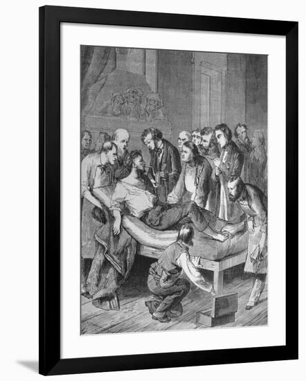 First Administration of Ether to a Patient to Undergo Surgery in Boston in 1846-null-Framed Art Print