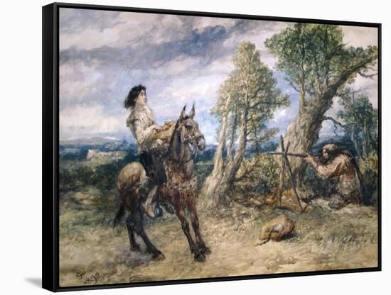 First Adventure of Gil Blas, 1892-John Gilbert-Framed Stretched Canvas