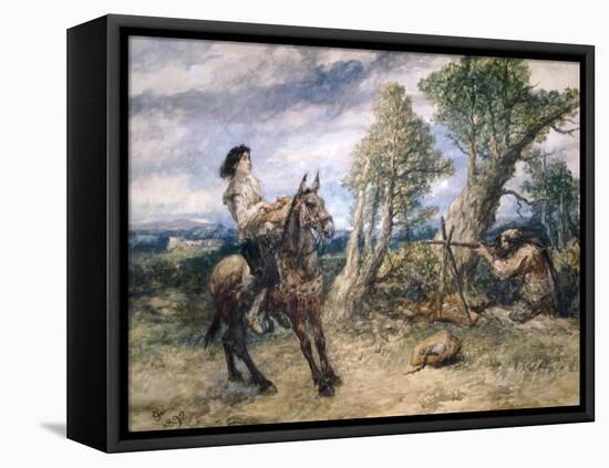 First Adventure of Gil Blas, 1892-John Gilbert-Framed Stretched Canvas