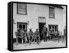 First African American Troop the United States Has Ever Sent to England, Having Beer at Local Pub-null-Framed Stretched Canvas