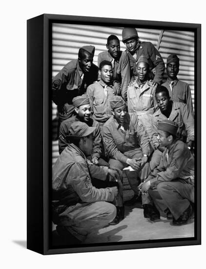 First African American Troop the United States Has Ever Sent to England-David Scherman-Framed Stretched Canvas