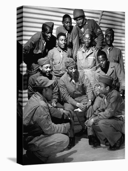 First African American Troop the United States Has Ever Sent to England-David Scherman-Stretched Canvas