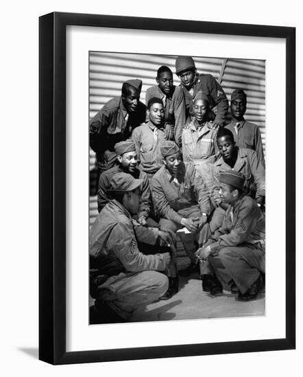 First African American Troop the United States Has Ever Sent to England-David Scherman-Framed Photographic Print