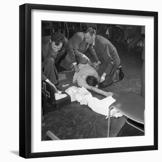 First Aid Competition, Mexborough, South Yorkshire, 1961-Michael Walters-Framed Photographic Print