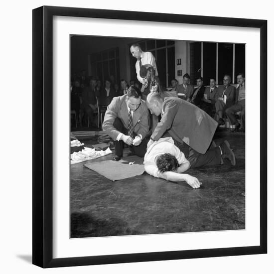 First Aid Competition, Mexborough, South Yorkshire, 1961-Michael Walters-Framed Photographic Print