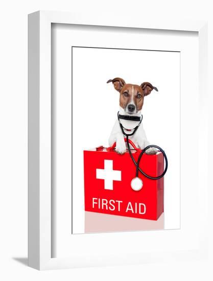 First Aid Dog-Javier Brosch-Framed Photographic Print