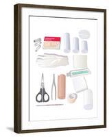 First Aid Kit Equipment, Artwork-Peter Gardiner-Framed Photographic Print