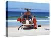 First Aid Medical Helicopter Lands on the Beach, South Africa, Africa-Yadid Levy-Stretched Canvas