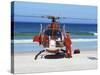 First Aid Medical Helicopter Lands on the Beach, South Africa, Africa-Yadid Levy-Stretched Canvas