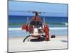 First Aid Medical Helicopter Lands on the Beach, South Africa, Africa-Yadid Levy-Mounted Photographic Print