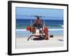 First Aid Medical Helicopter Lands on the Beach, South Africa, Africa-Yadid Levy-Framed Photographic Print