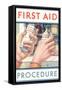 First Aid Procedure-Found Image Press-Framed Stretched Canvas