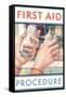 First Aid Procedure-Found Image Press-Framed Stretched Canvas