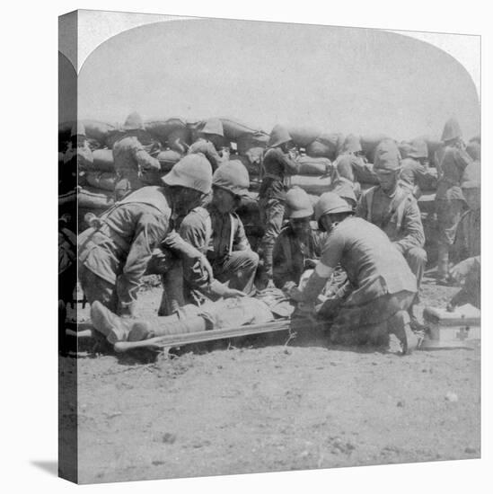 First Aid to a Wounded Fusilier, Honey Nest Kloof Battle, Boer War, South Africa, February 1900-Underwood & Underwood-Stretched Canvas