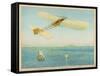 First Air Crossing of the English Channel: Approaching the Cliffs of Dover-null-Framed Stretched Canvas