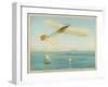 First Air Crossing of the English Channel: Approaching the Cliffs of Dover-null-Framed Art Print