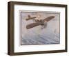 First Air Crossing of the English Channel: Over the Open Sea-H. Delaspre-Framed Art Print
