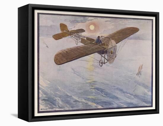 First Air Crossing of the English Channel: Over the Open Sea-H. Delaspre-Framed Stretched Canvas